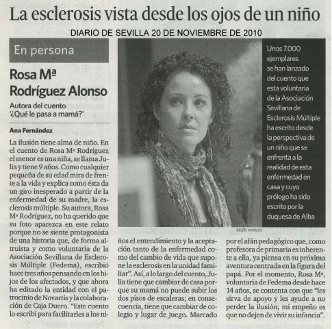 Entrevista a Rosa Mª, autora del libro ¿Qué le pasa a mamá? Entrevista a Rosa Mª, autora del libro ¿Qué le pasa a mamá?