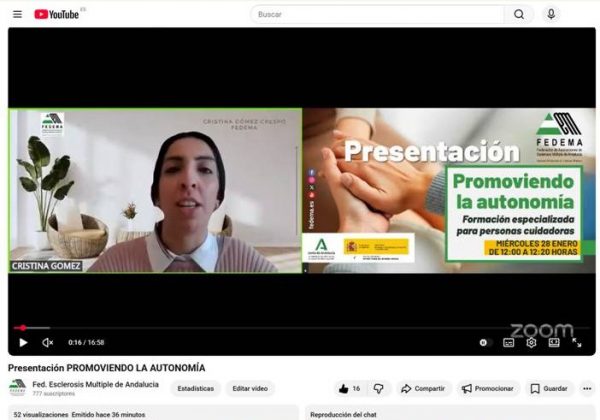 PROMOVIENDO LA AUTONOMÍA – Formación especializada para personas cuidadoras